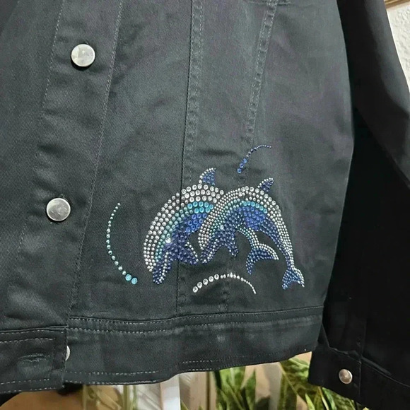 Las Olas black dolphin light jacket size XL - Picture 6 of 11